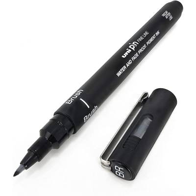 Uni Pin Fine Line Brush Fırça Uçlu Kalem Siyah