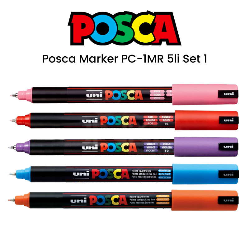 Uni Posca Marker Pc-1mr 5li Set 1