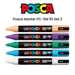 Posca - Uni Posca Marker PC-5M 5li Set 2