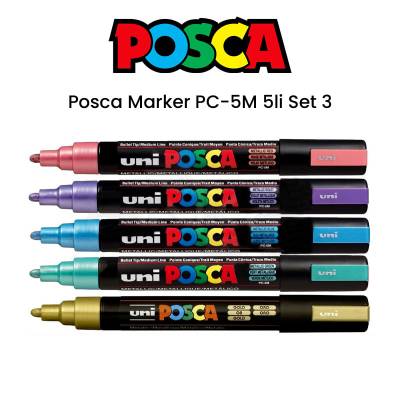 Uni Posca Marker PC-5M 5li Set 3