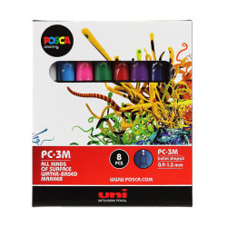 Posca - Uni Posca PC-3M (0,9-1,3mm) 8li Set