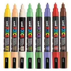 Posca - Uni Posca PC-3M (0,9-1,3mm) 8li Set Toprak Renkler