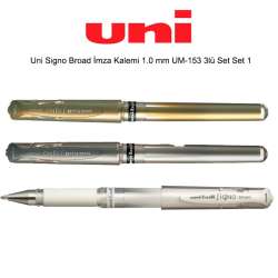 Uni - Uni Signo Broad İmza Kalemi 1.0 mm UM-153 3lü Set Set 1