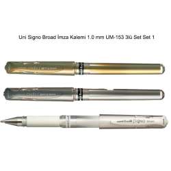 Uni - Uni Signo Broad İmza Kalemi 1.0 mm UM-153 3lü Set Set 1 (1)