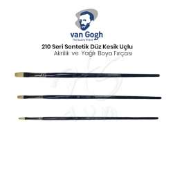 Van Gogh - Van Gogh 210 Seri Beyaz Kıl Düz Kesik Uçlu Fırça