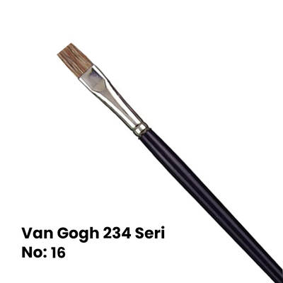 Van Gogh 234 Seri Öküz Kulağı Kılı Düz Kesik Uçlu Fırça No 16