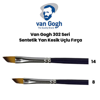 Van Gogh 302 Seri Sentetik Yan Kesik Uçlu Fırça