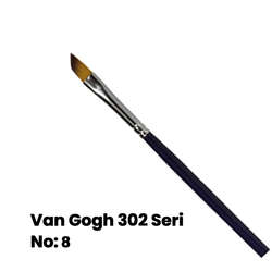 Van Gogh - Van Gogh 302 Seri Sentetik Yan Kesik Uçlu Fırça No 8