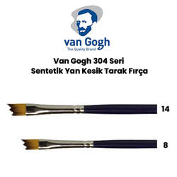 Van Gogh - Van Gogh 304 Seri Sentetik Yan Kesik Tarak Fırça