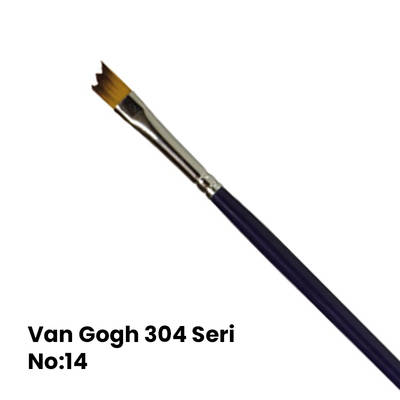 Van Gogh 304 Seri Sentetik Yan Kesik Tarak Fırça No 14