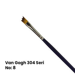 Van Gogh - Van Gogh 304 Seri Sentetik Yan Kesik Tarak Fırça No 8
