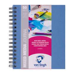 Van Gogh - Van Gogh Mixed Media Journal Sert Kapak Spiralli Defter 160g 50 Yaprak A5