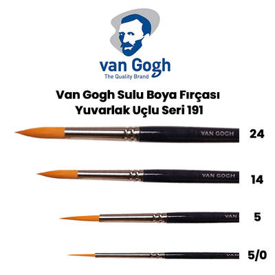 Van Gogh Sulu Boya Fırçası Yuvarlak Uçlu Seri 191