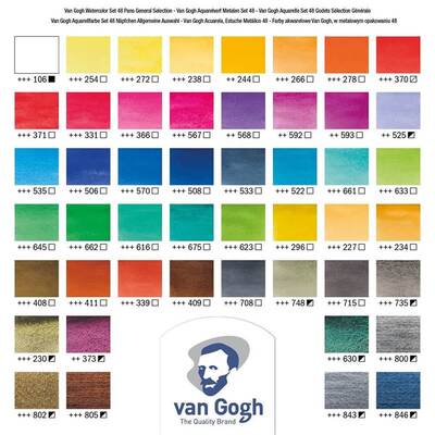 Van Gogh Sulu Boya Seti 48li Yarım Tablet