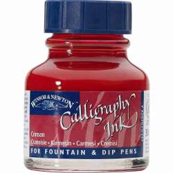 Winsor&Newton - Winsor & Newton Calligraphy Mürekkebi 30ml Crimson 203