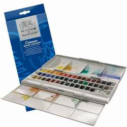 Winsor&Newton - Winsor&Newton Cotman 45li Sulu Boya Seti 1/2 tablet