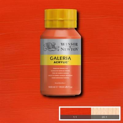 Winsor & Newton Galeria Akrilik Boya 500ml 090 Cadmium Orange Hue