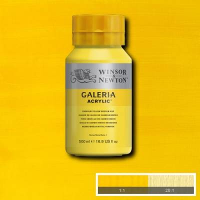 Winsor & Newton Galeria Akrilik Boya 500ml 120 Cadmium Yellow Medium Hue