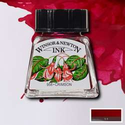 Winsor&Newton - Winsor&Newton Ink Çizim Mürekkebi 14 ml 203 Crimson