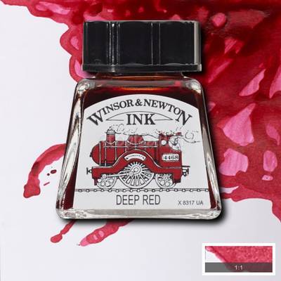 Winsor&Newton Ink Çizim Mürekkebi 14 ml 227 Deep Red