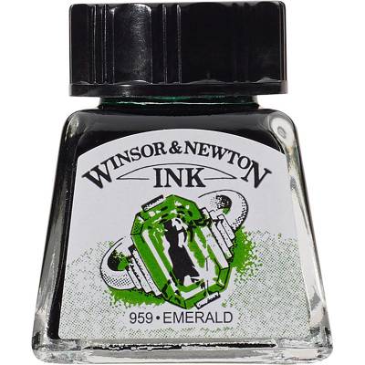 Winsor&Newton Ink Çizim Mürekkebi 14 ml 235 Emerald