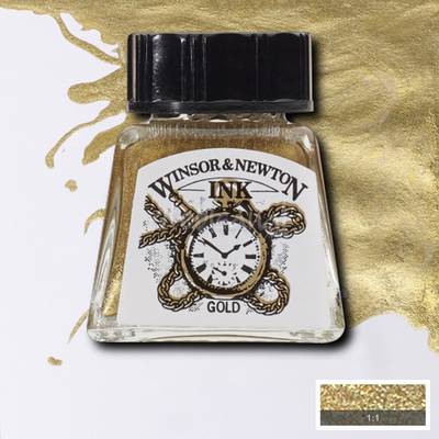 Winsor&Newton Ink Çizim Mürekkebi 14 ml 283 Gold