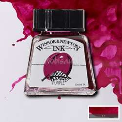Winsor&Newton - Winsor&Newton Ink Çizim Mürekkebi 14 ml 542 Purple