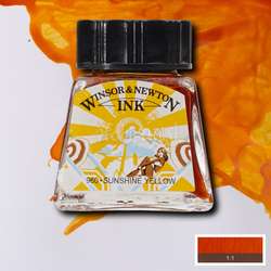 Winsor&Newton - Winsor&Newton Ink Çizim Mürekkebi 14 ml 633 Sunshine Yellow