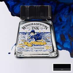 Winsor&Newton - Winsor&Newton Ink Çizim Mürekkebi 14 ml 660 Ultramarine