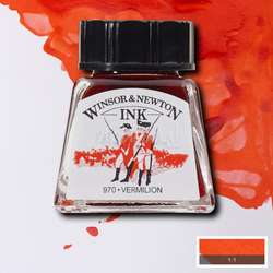 Winsor&Newton - Winsor&Newton Ink Çizim Mürekkebi 14 ml 680 Vermilion