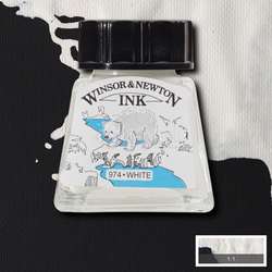 Winsor&Newton - Winsor&Newton Ink Çizim Mürekkebi 14 ml 702 White