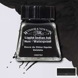 Winsor&Newton - Winsor&Newton Ink Çizim Mürekkebi 14 ml 754 Liquid Indian Ink