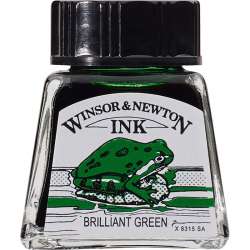 Winsor&Newton - Winsor & Newton Ink Çini Mürekkebi 14ml 046 Brilliant Green