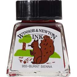 Winsor&Newton - Winsor & Newton Ink Çini Mürekkebi 14ml 074 Burnt Sienna