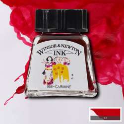 Winsor&Newton - Winsor & Newton Ink Çini Mürekkebi 14ml 127 Carmine