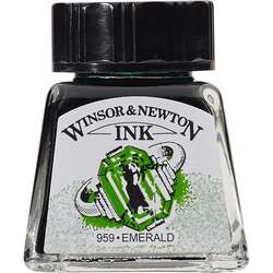 Winsor&Newton - Winsor & Newton Ink Çini Mürekkebi 14ml 235 Emerald