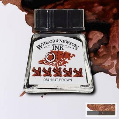 Winsor & Newton Ink Çini Mürekkebi 14ml 441 Nut Brown