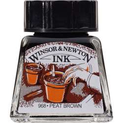 Winsor&Newton - Winsor & Newton Ink Çini Mürekkebi 14ml 469 Peat Brown