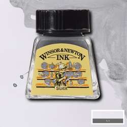 Winsor&Newton - Winsor & Newton Ink Çini Mürekkebi 14ml 617 Silver