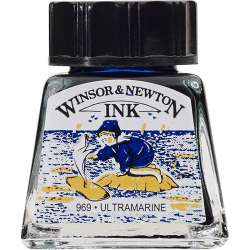 Winsor&Newton - Winsor & Newton Ink Çini Mürekkebi 14ml 660 Ultramarine