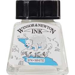 Winsor&Newton - Winsor & Newton Ink Çini Mürekkebi 14ml 702 White