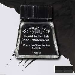 Winsor&Newton - Winsor & Newton Ink Çini Mürekkebi 14ml 754 Liquid Indian Ink