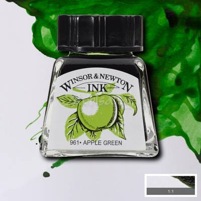 Winsor&Newton Ink Çizim Mürekkebi 14 ml 011 Apple Green