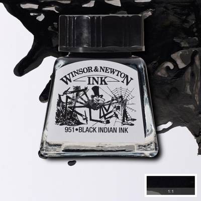 Winsor&Newton Ink Çizim Mürekkebi 14 ml 030 Black Indian Ink