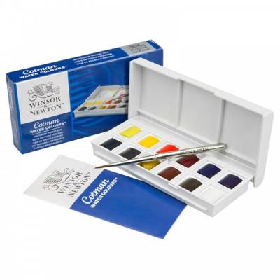 Winsor&Newton Cotman Sketchers Sulu Boya 12 Renk 1/2 Tablet