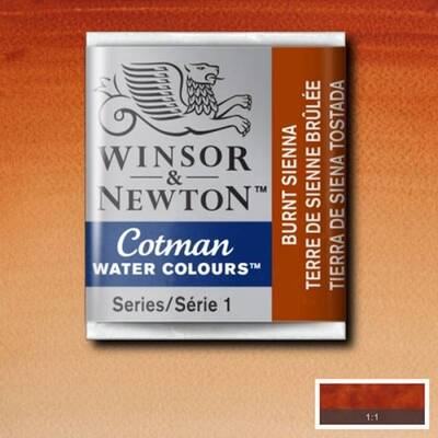 Winsor&Newton Cotman Tablet Sulu Boya No:074 Burnt Sienna