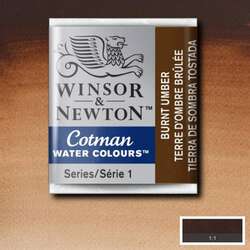 Winsor&Newton - Winsor&Newton Cotman Tablet Sulu Boya No:076 Burnt Umber
