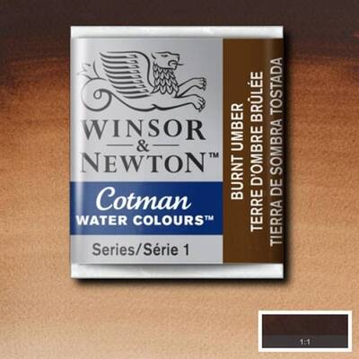 Winsor&Newton Cotman Tablet Sulu Boya No:076 Burnt Umber