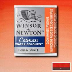 Winsor&Newton - Winsor&Newton Cotman Tablet Sulu Boya No:095 Cadmium Red Hue