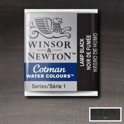 Winsor&Newton - Winsor&Newton Cotman Tablet Sulu Boya No:337 Lamp Black
